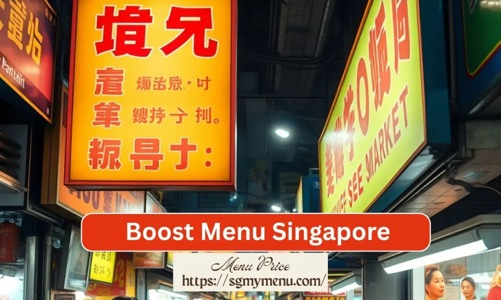 Boost Menu Singapore