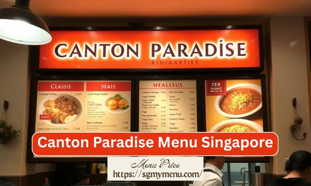 Canton Paradise Menu Singapore