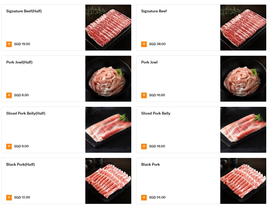 Haidilao Beef, Mutton & Meat Menu Prices