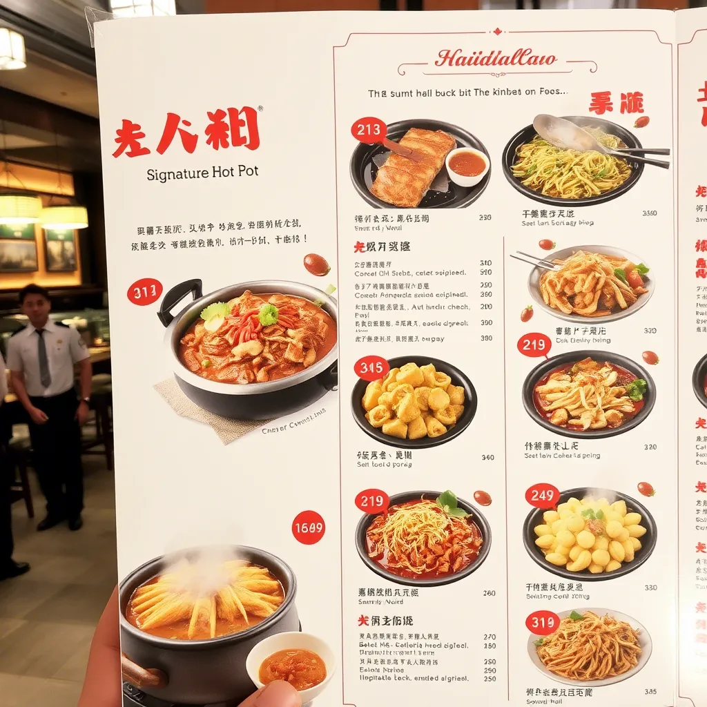Haidilao Menu Singapore