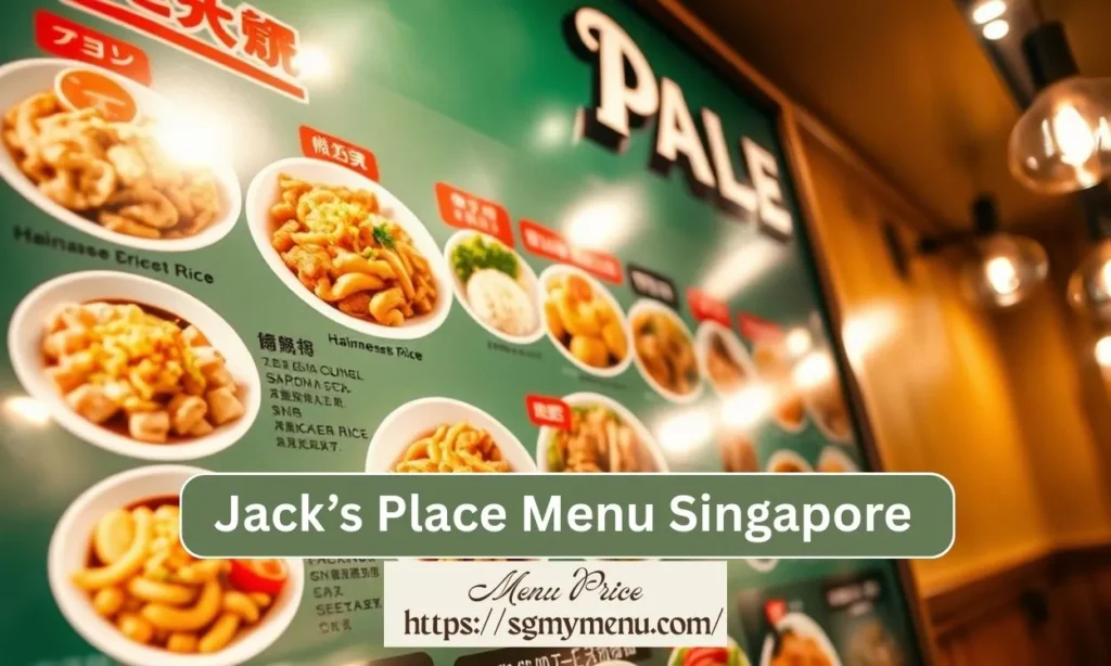 Jack’s Place Menu Singapore
