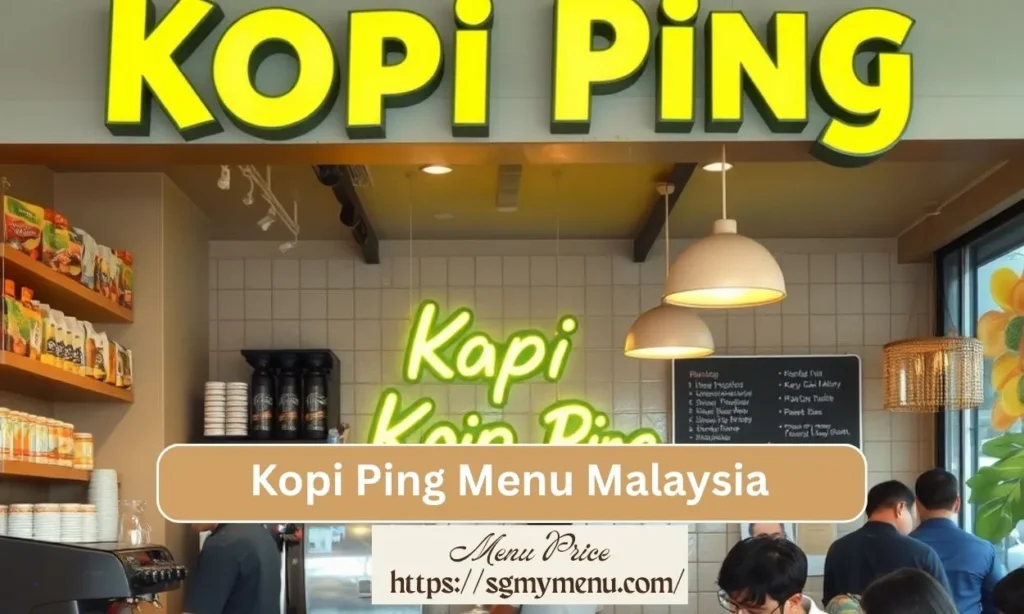 Kopi Ping Menu Malaysia