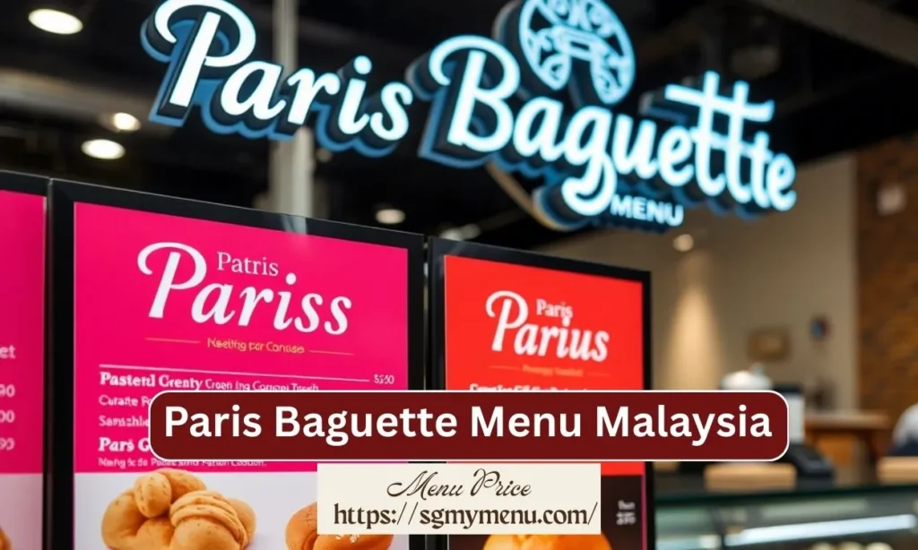Paris Baguette Menu Malaysia