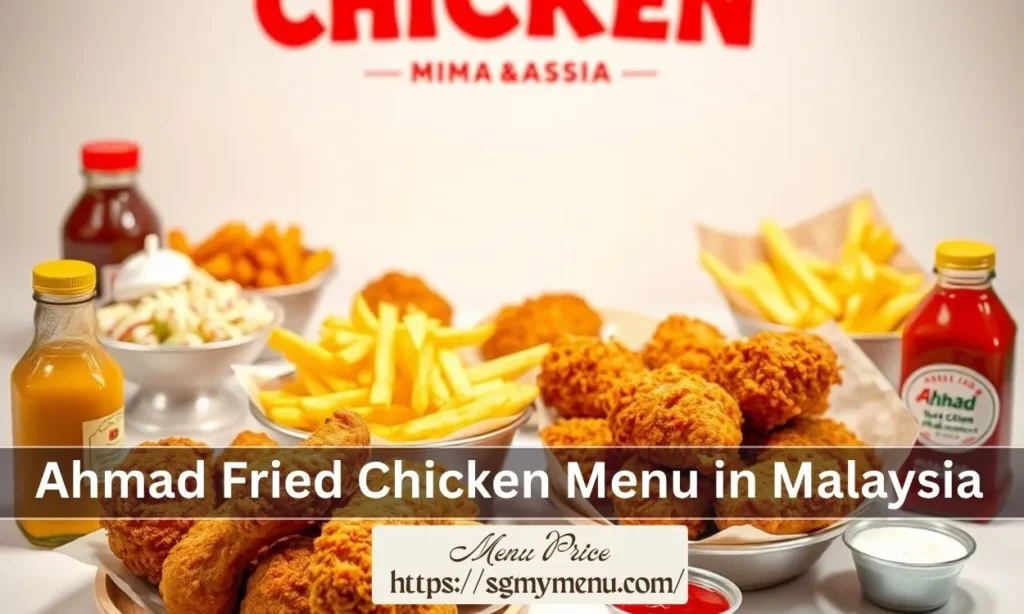 Ahmad Fried Chicken Menu in Malaysia
