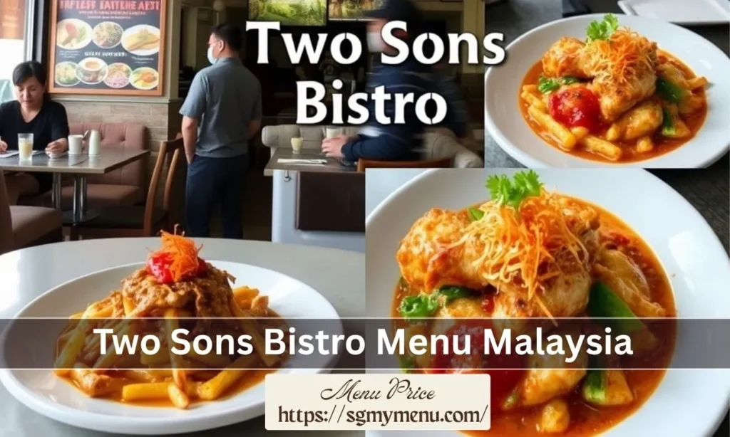Two Sons Bistro Menu Malaysia